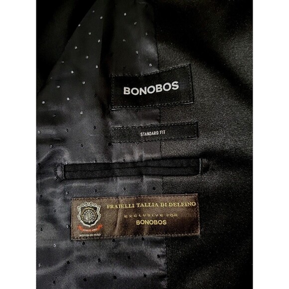 Italian Performance Wool Tuxedo Jacket 52L Black Stretch NWOT Formal Wedding 650 - Picture 2 of 12